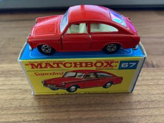 Vintage Matchbox Lesney 67 Volkswagen 1600 Tl 1967