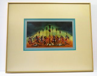 WOODY CRUMBO 1912 - 1989 LITHOGRAPH SIGNED NUMBERED ANIMAL DANCE NATIVE AMERICAN 9