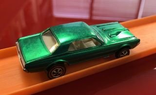 Emerald Green USA Custom Cougar Redline Hot Wheels 2