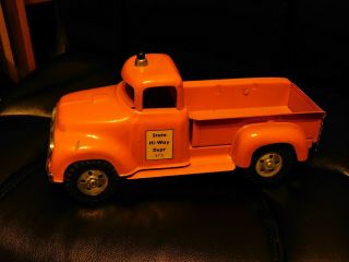 Vintage Tonka Orange State Hi - Way Dept 975 Pick Up Truck