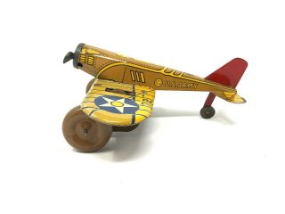 Marx Toys U.  S.  Army Propeller,  Mechanical Plane No.  712,  Tin/litho