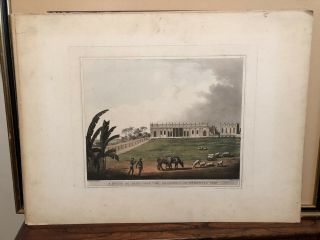 House At Bankipore Plate No.  40,  An Aquatint By Thomas Daniell,  1804