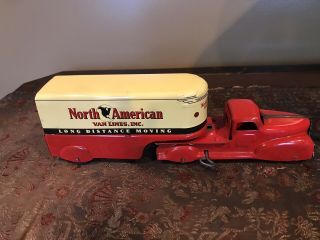 Vintage Marx North American van lines Wind Up Moving Truck Toy 2
