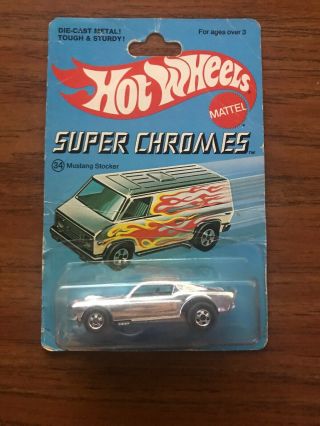 Hot Wheels 1975 Chromes Mustang Stocker Stars & Stripes On Card Hk