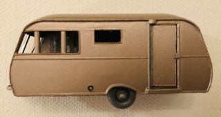 1960 Matchbox Lesney No.  23 Bluebird Dauphine Caravan Trailer 2 1/2 " Gray Wheel