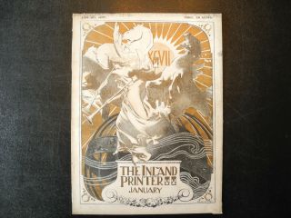 J.  C.  Leyendecker Cover: The Inland Printer 1897.  Art Nouveau Design.