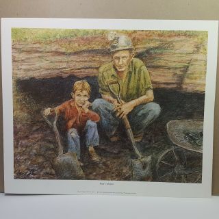 Brett Johnson Dads Helper Print 1977 Appalachian Coal Country 176 Of 1000 17.  5 "