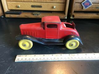 Vintage 1930s Wyandotte Pressed Steel Car Coupe Toy /w Rumble Seat