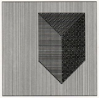 Midcentury Sol Lewitt Abstract Silkscreen Print,  1984,  Limited Edition Classic