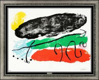Joan Miro Color Lithograph Hand Signed Modern Abstract Art