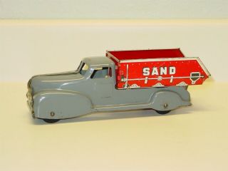 Vintage Marx Sand Gravel Dump Truck,  Pressed Steel Toy Vehicle