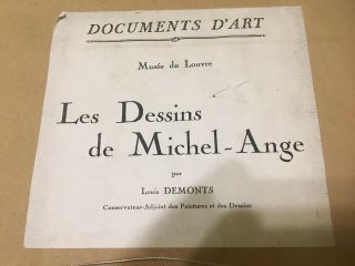 Michel - Angelo,  Musee Du Louvre,  1922 Albert Morance Print,  Dessins Paris. 6