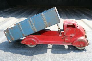Marx Farm Stake Delivery Truck - Pressed Steel - Wooden Tires