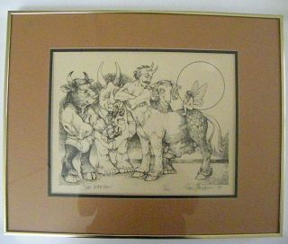 1977 Etching Print By Real Musgrave " Job Interview " Signed & Numbered,  11/150