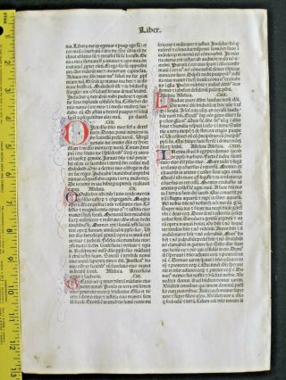 Incunabula,  Early,  Important Bible Leaf,  Ipsalms 106/7ff,  N.  Jenson,  Venice,  1479 5