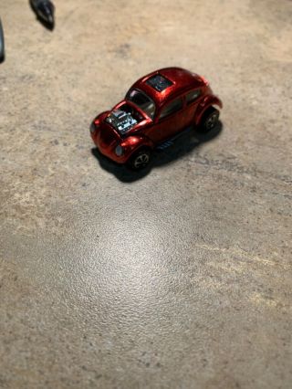 Vintage Mattel Hot Wheels Redline 1967 Custom Volkswagon Vw Usa Red Nearly