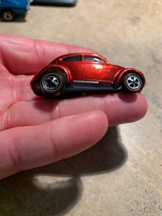 VINTAGE MATTEL HOT WHEELS REDLINE 1967 CUSTOM VOLKSWAGON VW USA RED NEARLY 6