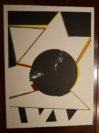 Budd Hopkins " White Abstract " 1970 Serigraph Ap Signed And Numbered