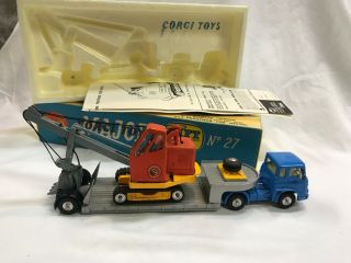 Corgi Toys Gift Set No 27 Machinery Carrier.  Complete.