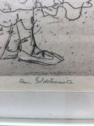 Anne Goldthwaite drypoint etching,  Victoria Standing,  1917. 3