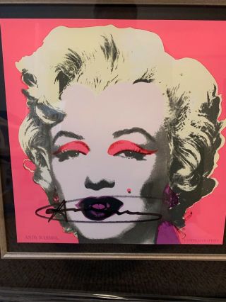 Signed Andy Warhol " Marilyn " Castelli Invitation 12 X 12 W/provenance