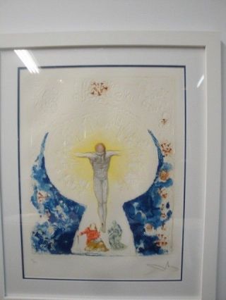 Salvador Dali " Christ Of The Communion " Double Sided Lithograph S/n