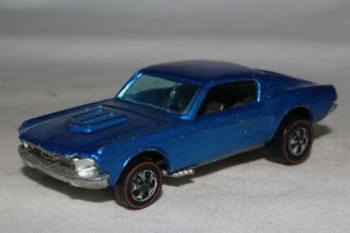 Hot Wheels Redline Custom Mustang,  Metallic Blue,  Hong Kong,