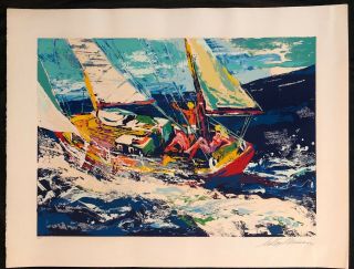 Leroy Neiman North Seas Sailing Limited Edition Serigraph
