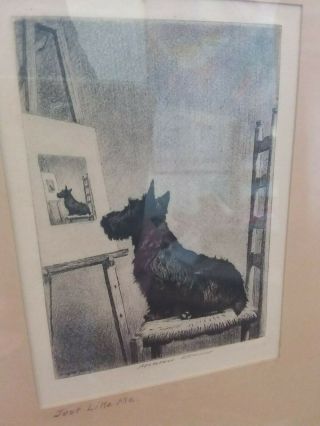 Morgan Dennis Scottie Dog Etching 