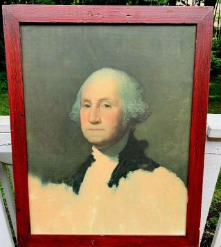 Antique Gilbert Stuart Portrait Painting Of George Washington Fine Art Print