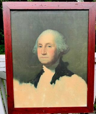 ANTIQUE Gilbert Stuart Portrait Painting of George Washington Fine Art Print 2