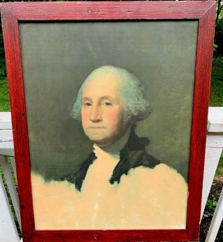 ANTIQUE Gilbert Stuart Portrait Painting of George Washington Fine Art Print 3