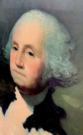 ANTIQUE Gilbert Stuart Portrait Painting of George Washington Fine Art Print 4