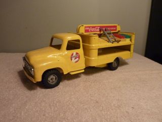 Buddy L 1950 ' s Coca Cola Truck With Dollies and Coke Trays Pressed Steel 7