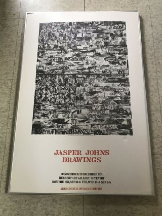 Jasper Johns Drawings Art Exhibition Poster 1974 Herbert Art Gallery England 4