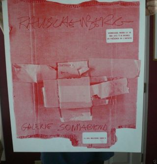 Robert Rauschenberg Cardboard Series Poster " Cardbirds " Red Plate Signed