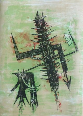 Wifredo Lam Acide Doux Hommage A Picasso Hand Signed Lithograph 73 Cuban/french