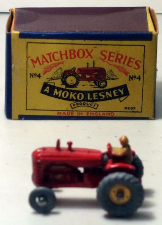 Dte Moko Matchbox Regular Wheels 4 - 1 Massey Harris Tractor Lesney Fender Mw Niob