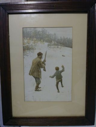 A.  B.  Frost " We Got Him " 1903 Lithography By Grignard Litho Co.  Ny
