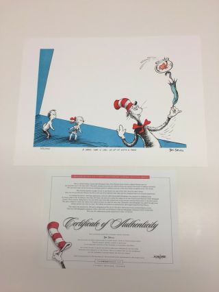 " Up - Up With A Fish " Dr.  Seuss Ted Geisel Limited Edition Signed & Numbered 2500