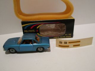 Vintage - 1/43 Politoys - Lancia Fulvia Coupe - 520 - Blue - Box - Made In Italy