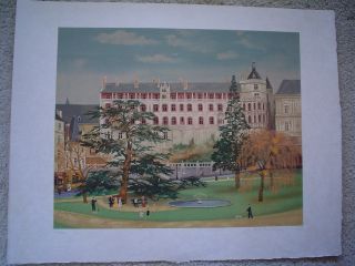 Michel Delacroix Lithograph " Chateau Blois " - Signed & Numbered