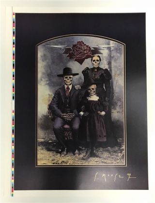 Stanley Mouse Family Portrait Uncut Proof Sheet Poster Signed Grateful Dead
