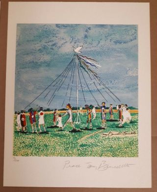 Tony Bennett Un/united Nations Signed Lithograph Painting Print Peace 1987 W/coa