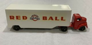 Ralstoy Diecast Truck With Red Ball World Wide Moving Logo In