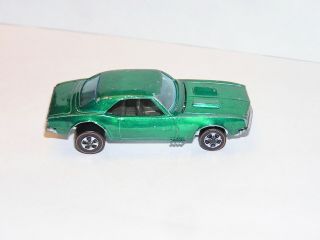 1968 Hot Wheels Redline Custom Camaro Yr1 Hk Green All & Intact