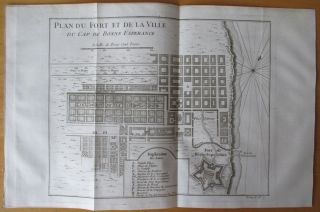 Bellin/prevost: South Africa Plan Cape Town - 1748