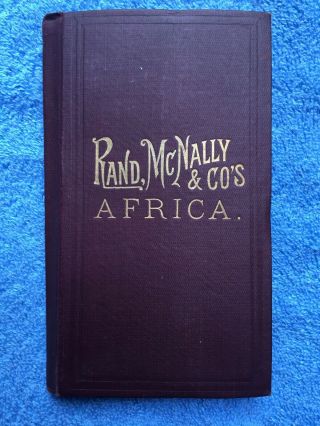 1892 Rand Mcnally Map Of Africa 1892 20 X 28 Inch Folding Map In Hard Cover