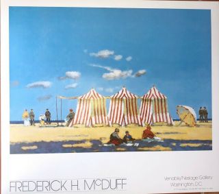 Mcduff,  Frederick Exhibition Poster - " Tents " A Classic French Seaside