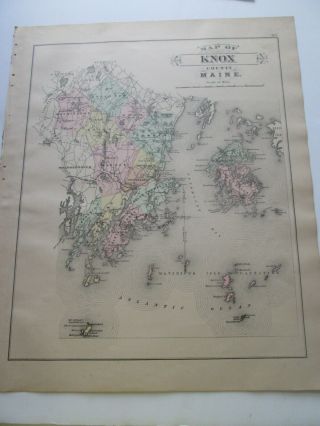 1894 - 1895 Antique Map,  Stuart 